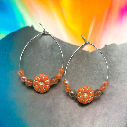 Tangerine Dream Teardrops Hoops