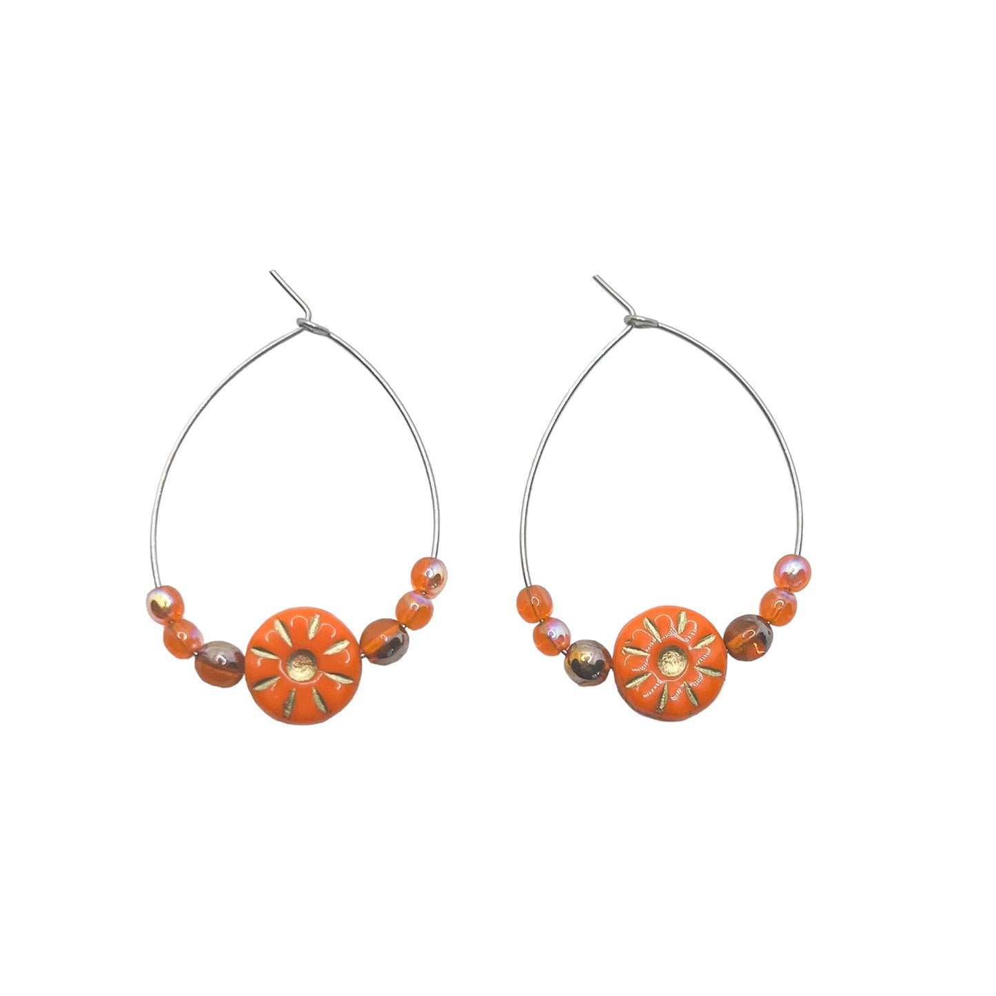 Tangerine Dream Teardrops Hoops