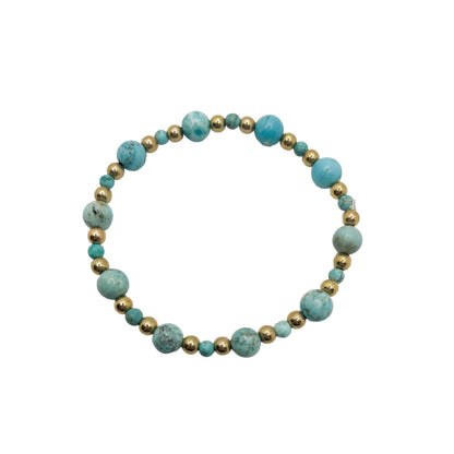 Turquoise and Gold Bracelet