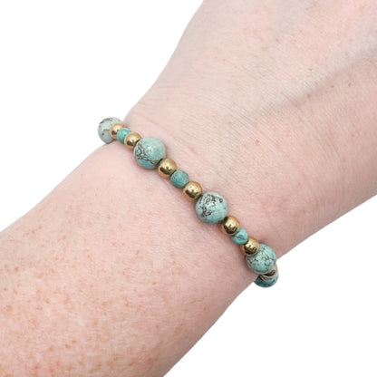 Turquoise and Gold Bracelet