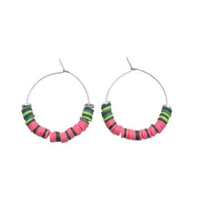 Watermelon Hoop Earrings