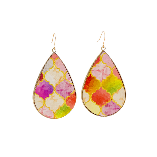 Pink Flair Teardrop Earrings