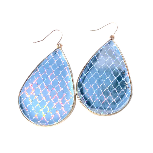 Iridescent Teardrop Earrings