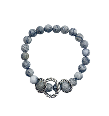 Grey Jasper Fidget Bracelet