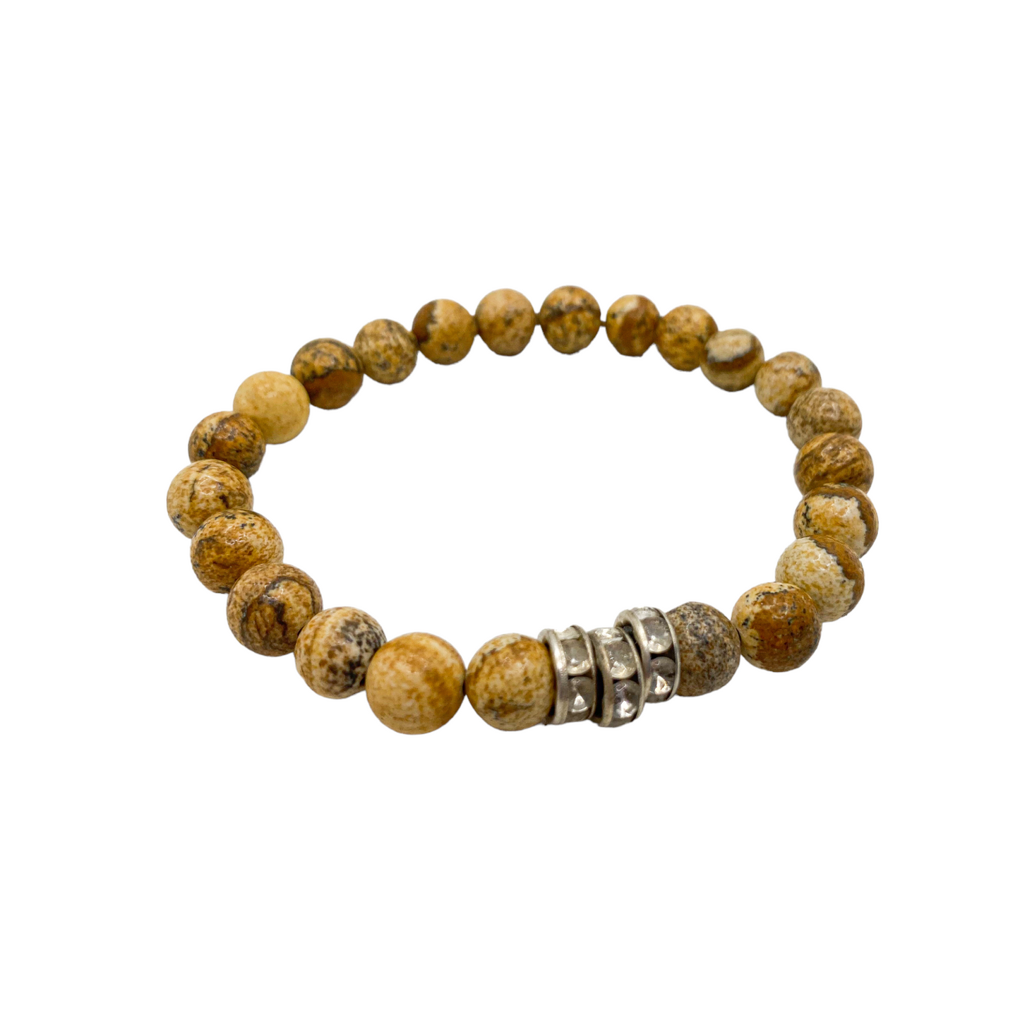 Picture Jasper Rhinestone Bracelet