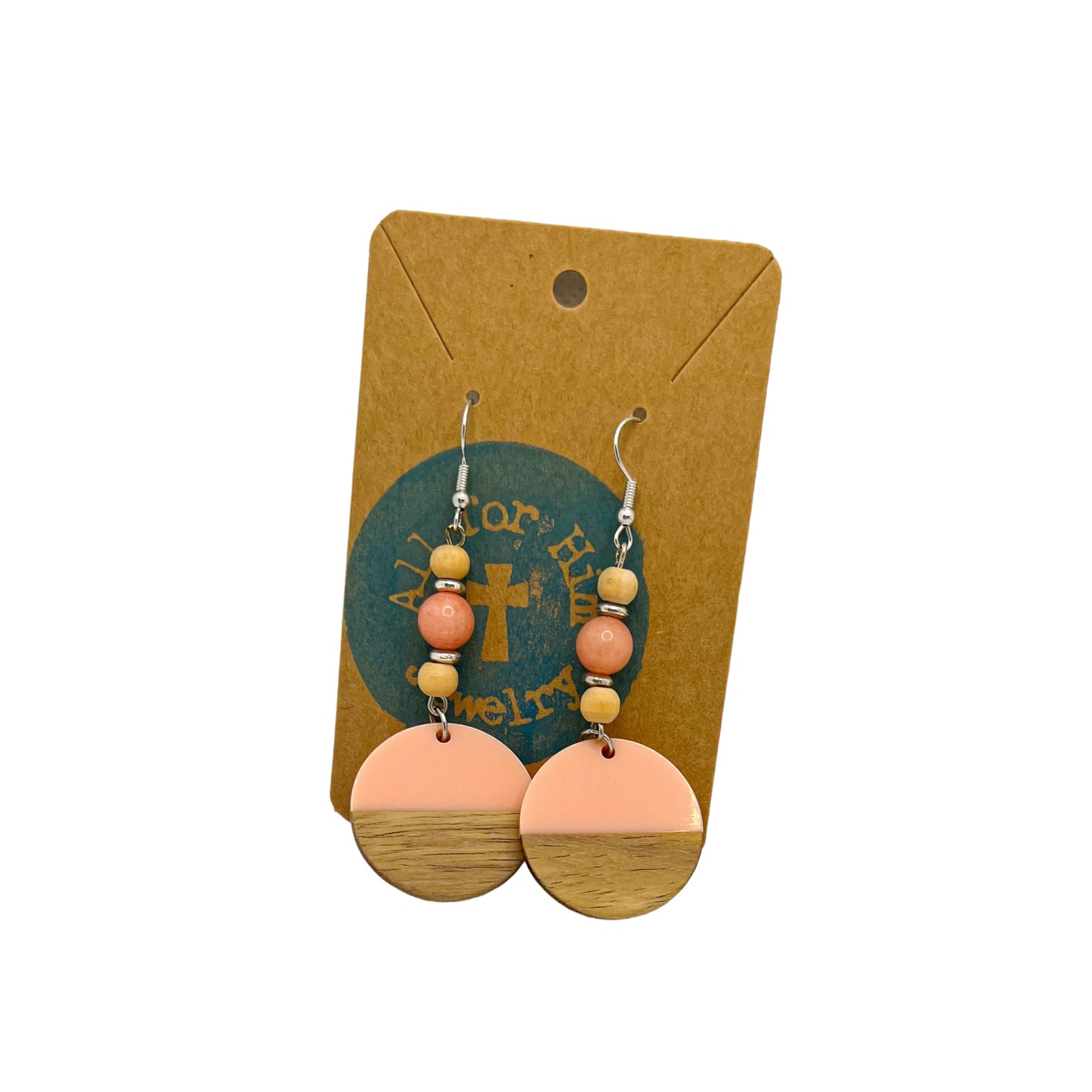 Pink Jade Drop Earrings