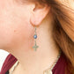 Sodalite Cross Earrings