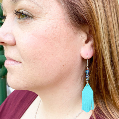 Geometric Fringe Earrings